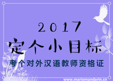 2017小目标 对外汉语教师资格证